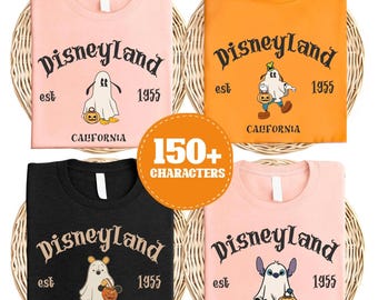 Disneyland California Ghost Shirt, Disney Halloween T-Shirt, Mickey Horror Travel Tee,Minnie And Mickey Ghost Sweatshirt,Stitch Ghost Hoodie