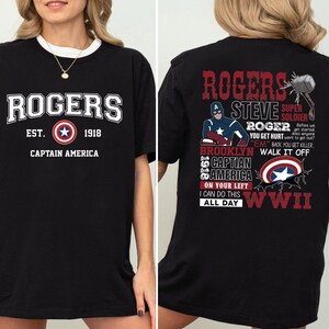 Rogers Captain America Shirt, Superhero Fan T-shirt, Steve Rogers 1918 Tee, Avengers Team Trip Sweatshirt, Brooklyn Hero Movie Crewneck