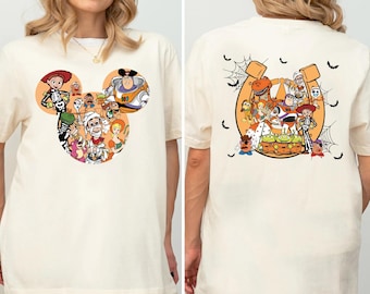 Disney Toy Story Halloween Shirt, Disneyland Skeleton T-shirt, Disney Pixar Pumpkin Tee, Spooky Season Sweatshirt, Trick or Treat Crewneck