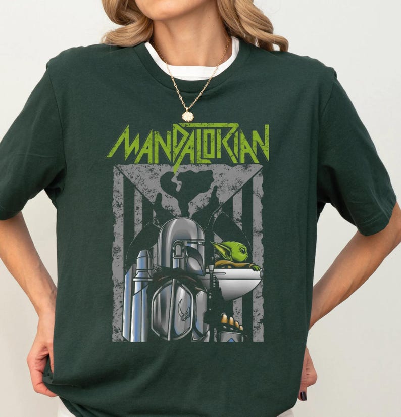 Mandalorian Baby Yoda Shirt, Disney Star Wars T-shirt, Retro Galaxy Tee, Vintage Space Warrior Sweatshirt, WDW Disneyland Vacation Crewneck