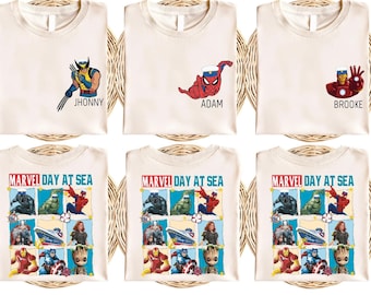 Day At Sea Cuise Shirt,  Custom Superhero Cruise T-shirt, Family Vacation Travel Tee, Cruise Crew Sweatshirt, Ocean Adventure Crewneck