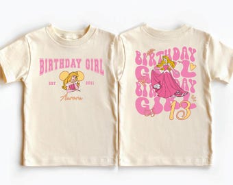 Custom Princess Birthday Girl Shirt, Disney Aurora Toddler T-shirt, Disneyland Sleeping Beauty Kids Tee, Girls Birthday Trip Sweatshirt
