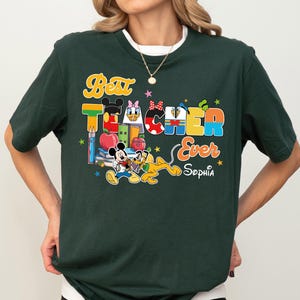 Best Teacher Ever Shirt, Disney Custom Teacher Tee, Mickey Minnie Teacher Shirt, Back to School Hoodie, Teacher Life Shirt, Disney Trip Tee