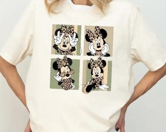 Leopard Minnie Maus Shirt, Disney Safari T-shirt, Animal Kingdom T-Shirt, Mädchen Trip Sweatshirt, Disneyland Magic Kingdom Hoodie