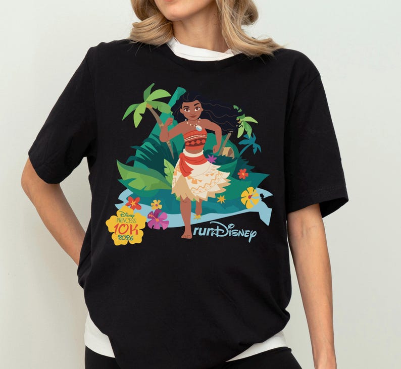 Princess Moana Half Marathon Weekend Shirt, Disney Moana 10K Miles Tee, WDW Marathon 2026 Shirt, Girl Runner Tee, Every Mile Is Magic Tee