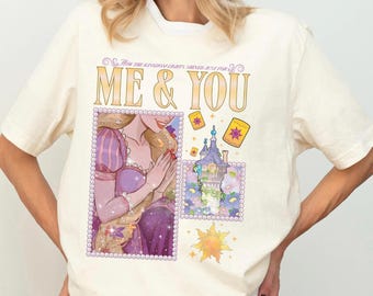 Rapunzel Tangled Shirt, Just For Me And You T-shirt, Floral Princess Rapunzel Tee, Girls Trip Vacation Sweatshirt, Lantern Dream Adventure