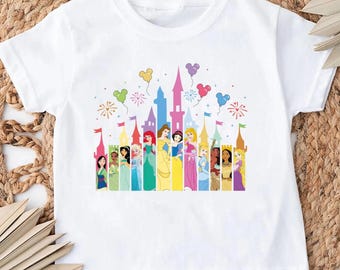 Koszulka z księżniczką, koszulka z motywem magicznej podróży, koszulka z motywem wakacji w parku rozrywki, bluza z zaczarowanym zamkiem z bajek, bluza z księżniczką Walta Worlda