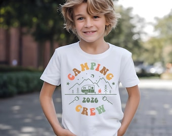 Camping Crew Kleinkind Shirt, Kinder Sommerferien 2026 Shirt, Sommerpause Shirt, Natur Liebhaber Shirt, Geschenk für Camp Crew, Abenteuer Shirt