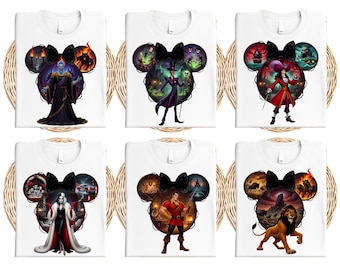 Halloween Villain Shirt, Maleficent Ursula Evil Queen T-shirt, Magical Villains Spooky Vacation Tee