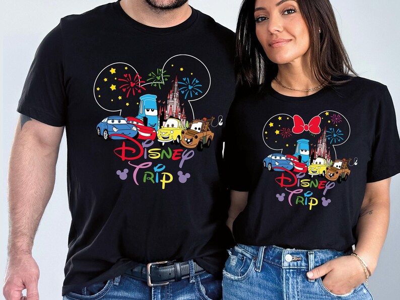 Disney Cars Trip Shirt, Mickey Head Lightening McQueen T-shirt, Family Matching Sweatshirt, Cars Pixar Crewneck, Family Holiday Hoodie
