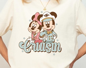 Disney Cruisin Shirt, Mickey and Minnie Cruise T-shirt, Disneyland Vacation Tee, Magical Cruisin Sweatshirt, Family Cruise Crew Hoodie