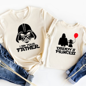 I am Your Father Daddy&#39;s Little Princess Shirt, Star Wars Fathers Day Shirt, Dad and Daughter Shirt, Darth Vader Shirt, Princess Leia Shirt