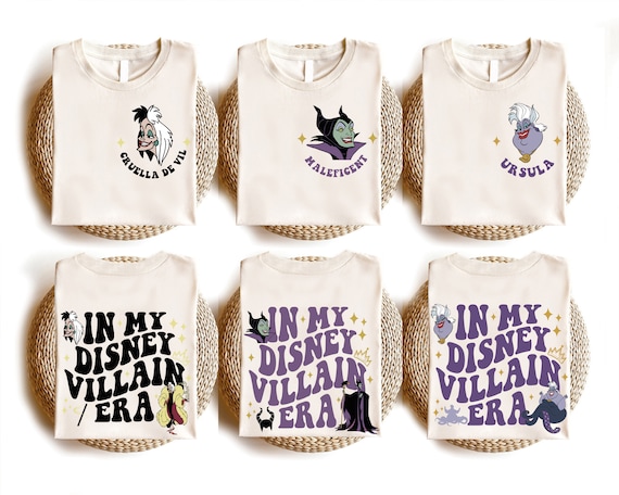In My Disney Villains Era Shirt, Bad Witches Villains Shirt, Maleficent Evil Queen Ursula Cruella Shirt, Disneyland Girls Trip Shirt