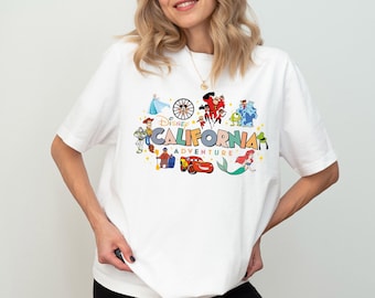 California Adventure Shirt, Pixar Characters T-shirt, Family Trip Tee, Magical Vacation Sweatshirt, California Vacation Crewneck