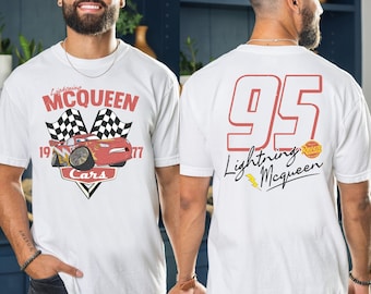 Koszulka Lightning McQueen Cars, Koszulka Pixar McQueen 95, Koszulka Piston Cup Champion, Koszulka Retro Cars Land, Sweter Disneyland Boys Vacation