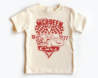 Lightening McQueen Shirt, Autos Shirt, Kleinkind McQueen Shirt, Land Familie T-Shirt, Pixar McQueen Geschenk Shirt, Pixar Auto Passendes T-Shirt
