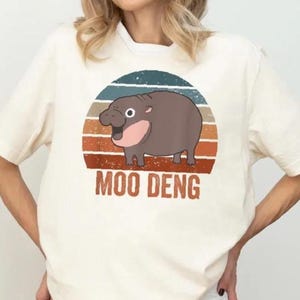 Moo Deng Bootleg Shirt, Cute Moo Deng Shirt, I Love Moo Deng Shirt, Funny Baby Hippo Shirt, Pygmy Hippo Shirt, Hippopotamus Sweatshirt