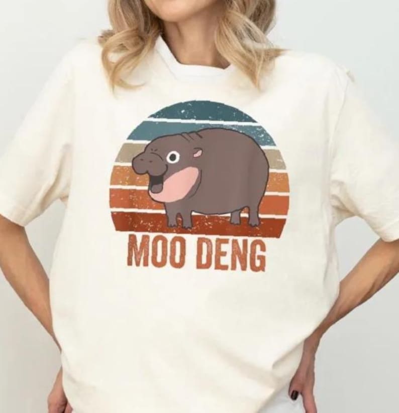 Moo Deng Bootleg Shirt, Cute Moo Deng Shirt, I Love Moo Deng Shirt, Funny Baby Hippo Shirt, Pygmy Hippo Shirt, Hippopotamus Sweatshirt