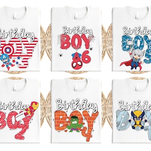 Avengers Birthday Boy Shirt, Custom Disney Superhero T-Shirt, Marvel Themed Birthday Tee, Spider Man Hulk Thor Captain America Sweatshirt
