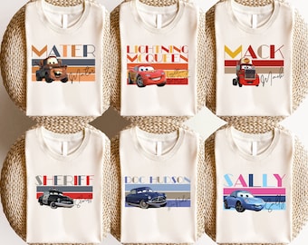 Disney Matching Cars-shirt, T-shirt Lightning McQueen, Tow Mater & Doc Hudson-shirt, Peuter Cars-shirt, Disneyland Family Vacation-shirt
