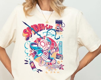 Spinnen Katzen Shirt, Jungen Spiderman T-Shirt, Kinder Superheld T-Shirt, World Spiderverse Sweatshirt, Land Spiderman Fandom Crewneck, Action Hero Hoodie