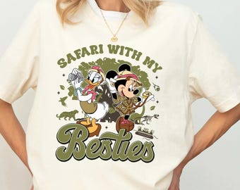 Safari Besties Shirt, Safari With My Besties T-shirt, Adventure Vacation Tee, Girls Travel Sweatshirt, WDW Minnie Daisy Crewneck