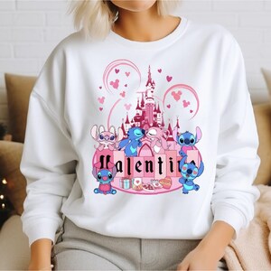 Disney Stitch Angel Valentines Day Shirt, Disney Castle Lover Shirt, Disney Stitch Love Shirt, Disney Valentine Tee, Disneyland Honeymoon Trip Tee