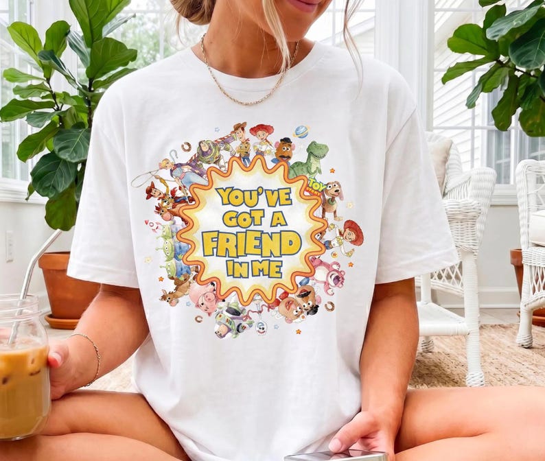 Toy Story 5 Shirt, Pixar Friend In Me T-shirt, Vintage Woody Buzz Jessie Polaroid Tee, Disney Vacation 2026 Matching Sweatshirt, Pixar Fan Gift