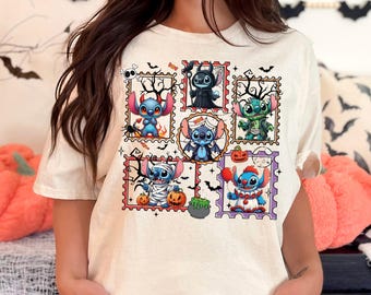 Stitch Halloween Spiegel Shirt, Disney Horror Stitch T-Shirt, Disneyland Halloween T-Shirt, Stitch Spooky Season Sweatshirt, Süßes oder Saures Hoodie