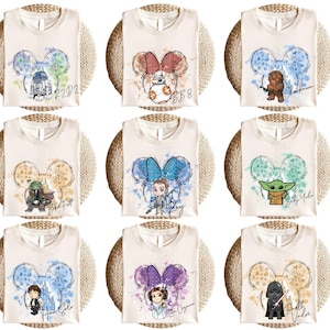Camiseta de todos los personajes, camiseta de Mickey y sus amigos, camiseta, camiseta, camiseta de princesa, camiseta a juego para toda la familia. imagen 5