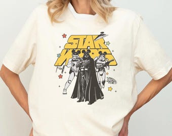 Vintage Darth Vader-shirt, grafisch T-shirt Stormtrooper, T-shirt familie-uitstapje, Star Wars Trooper Dad-sweater, Trooper Dad Crewneck