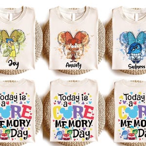 Chemise à l'envers, t-shirt Today Is a Core Memory Day, t-shirt Pixar à l'envers, sweat-shirt vacances en famille 2026, sweat à capuche Joie, tristesse, colère, envie