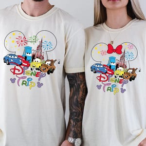 Disney Cars Trip Shirt, Mickey Head Lightening McQueen T-shirt, Family Matching Sweatshirt, Cars Pixar Crewneck, Family Holiday Hoodie