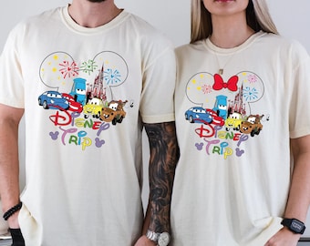 Disney Cars Trip Shirt,  Mickey Head Lightening McQueen T-shirt,  Family Matching Sweatshirt, Cars Pixar Crewneck, Family Holiday Hoodie