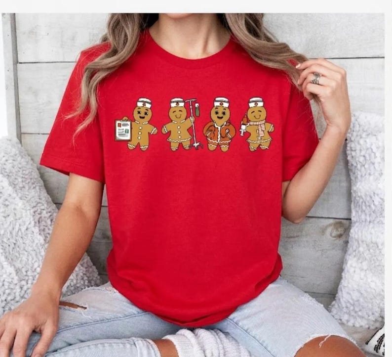 Nurse Christmas Sweetshirt, Ginger Bread Nursing Shirt, Funny Cookies Xmas T-shirt, Emergency Xmas Vibes Tee, Xmas Medical Staff Gift Hoodie