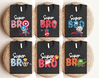 Super Bro Shirt,   Brother T-Shirt, Superhero Matching Bro Shirt,  Brother Shirt,  Super Bro Gift Shirt