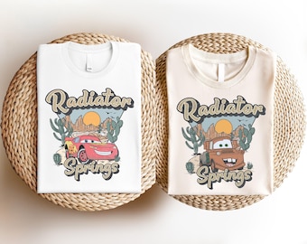 Shirt Radiator Springs, bijpassende shirt Disney Cars, T-shirt Tow Mater, T-shirt Lightning McQueen, shirt voor peuter Pixar Car, T-shirt Disneyland Cars Trip