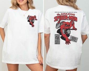 The Amazing Spider Man Shirt,   T-Shirt, Vintage Spiderman Comic Shirt, land MCU Fan Shirt, Spiderman Punk Shirt