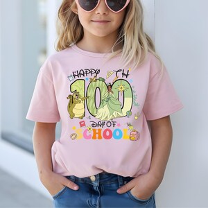 Princess 100 Days Of School Shirt, Matching Classroom T-shirt, Elementary School Sweatshirt, Cinderella Belle Moana School Crewneck