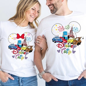 Disney Cars Trip Shirt, Mickey Head Lightening McQueen Shirts, Mickey Minnie Cars Pixar Shirt, Tow Mater Shirt, Disney Family Matching Shirt