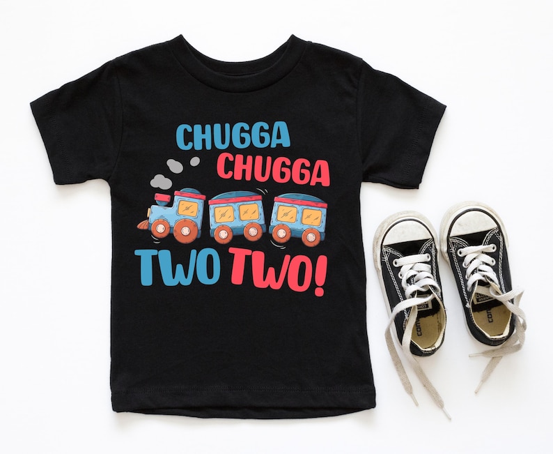 Chugga Chugga Two Two Shirt, Choo Choo Train Birthday Shirt, 2nd Birthday Shirt, Birthday Boy Shirt, Birthday Gift Tee, Birthday Toddler Tee