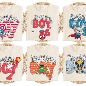 Avengers Birthday Boy Shirt, Custom Disney Superhero T-Shirt, Marvel Themed Birthday Tee, Spider Man Hulk Thor Captain America Sweatshirt