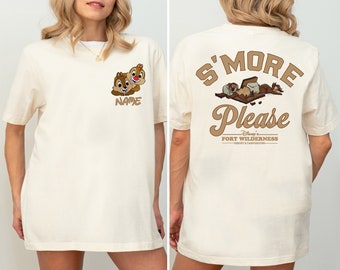 Shirt S'more Please, Chip and Dale Camp-shirt, Double Trouble Camper-T-shirt, 's Fort Wilderness, Camping-T-shirt, Campershirt