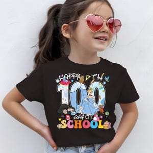 Princess 100 Days Of School Shirt, Disney Matching Classroom Tee, Elementary School Sweatshirt, Cinderella Belle Moana School Sweater