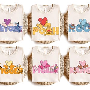 Disney Winnie The Pooh Shirt, Piglet Tigger Eeyore Shirt, Disney Family Shirt, Disneyland Trip 2025 Shirt, Disney Group Matching Shirt