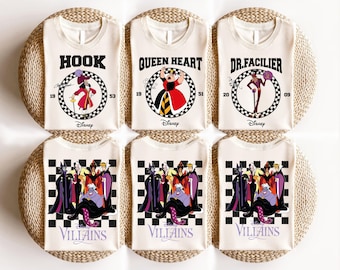 Disney Villains Era Shirt, Retro Villains T-Shirt, Hook Queen Heart Dr. Facilier Tee, Maleficent Ursula Cruella Shirt, Disney Girl Trip Tees