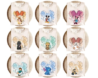 Disney shirt met alle personages, shirt Mickey Friends, shirt Toy Story, Star Wars-shirt, shirt Disney Princess, bijpassende shirt Disneyland familie