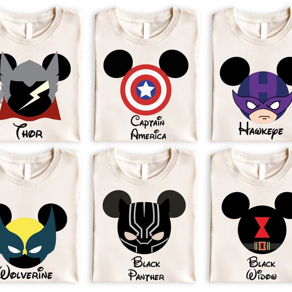 Benutzerdefiniertes Shirt, Superhelden Squad Shirt, Mickey Ohren Shirt, Gruppe Shirts, Familie Reise passende Shirt