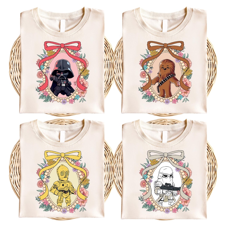 Star Wars Coquette Shirt, Disney Darth Vader Shirt, Boba Fett And Chewbacca Shirt, Stormtrooper Shirt, Star Wars Matching Tee, Space Fan Tee