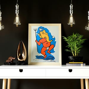 MF Husain Ganesh Serigraph Print | Limited Edition 139/150  | Indian Mythology Art | Signed Original | Unframed Wall Decor | COA